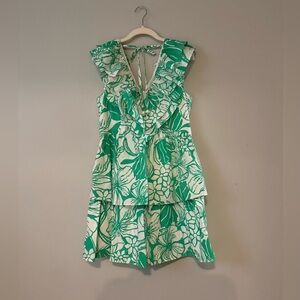 Lilly Pulitzer Ritamarie Tropical Cotton Ruffle Dress